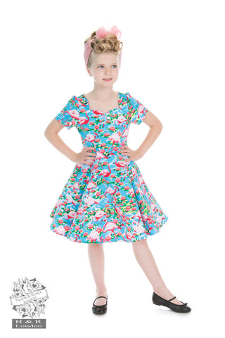 Hearts & Roses Pretty Flamingo Dress (KIDS)