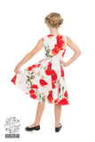 Hearts & Roses Opium Poppy Floral Kids Dress