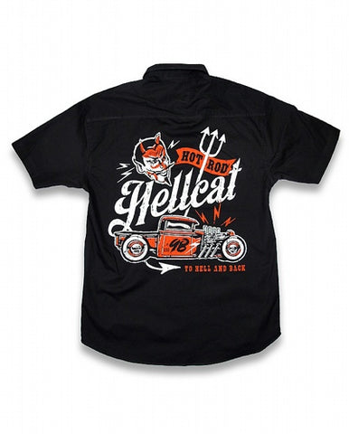 Hotrod Hellcat To Hell and Back Men's Collared Shirt