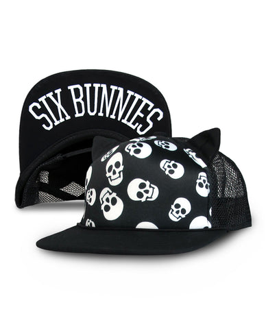 Six Bunnies Polka Skulls Cap / Hat / Snapback KIDS