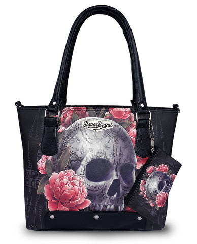 Liquorbrand Sak Yant Skull Bag with Coin Purse