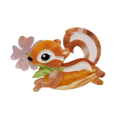 Erstwilder CHOCOLATE THE CHIPMUNK BROOCH