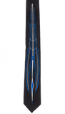 KUSTOM KREEPS PINSTRIPED TIE BLUE