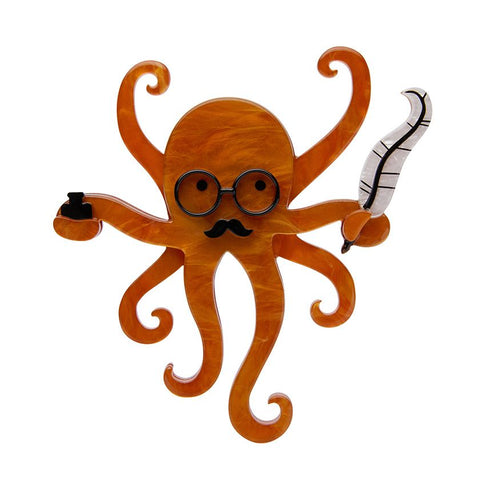 Erstwilder Octavious the Octo-Scribe Brooch